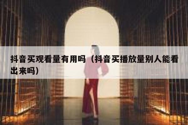 抖音买观看量有用吗（抖音买播放量别人能看出来吗） 第1张