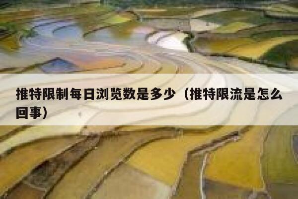 推特限制每日浏览数是多少（推特限流是怎么回事） 第1张