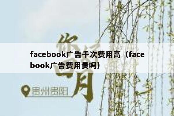 facebook广告千次费用高（facebook广告费用贵吗） 第1张