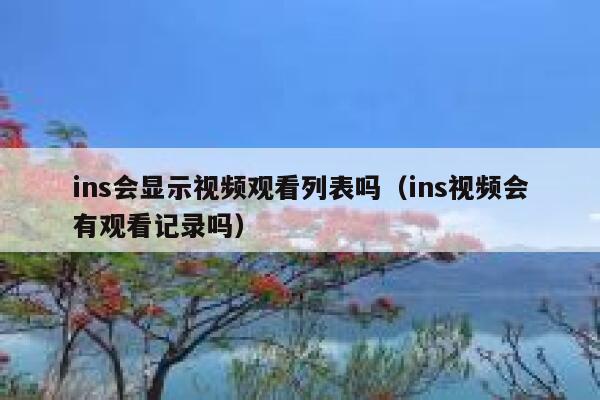 ins会显示视频观看列表吗（ins视频会有观看记录吗） 第1张