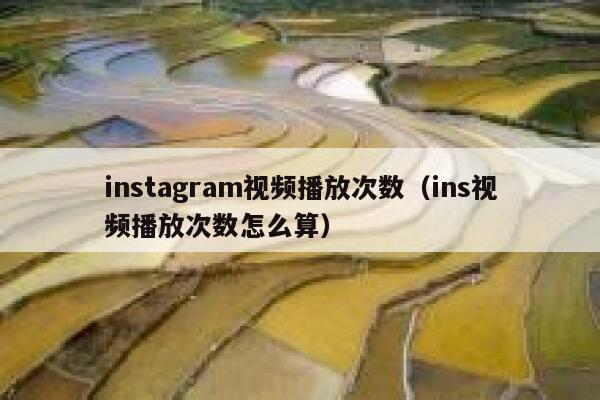 instagram视频播放次数（ins视频播放次数怎么算） 第1张