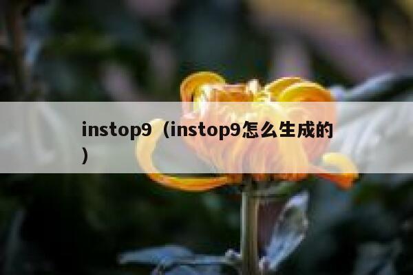 instop9（instop9怎么生成的） 第1张