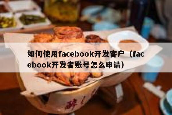 如何使用facebook开发客户（facebook开发者账号怎么申请） 第1张