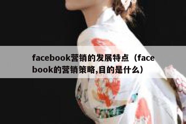 facebook营销的发展特点（facebook的营销策略,目的是什么） 第1张