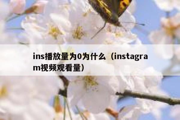 ins播放量为0为什么（instagram视频观看量） 第1张
