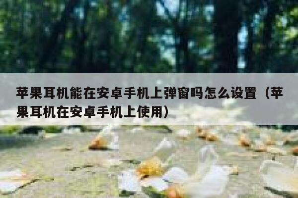 苹果耳机能在安卓手机上弹窗吗怎么设置（苹果耳机在安卓手机上使用） 第1张