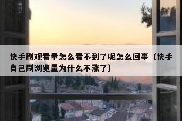 快手刷观看量怎么看不到了呢怎么回事（快手自己刷浏览量为什么不涨了） 第1张