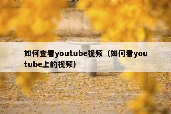 如何查看youtube视频（如何看youtube上的视频） 第1张