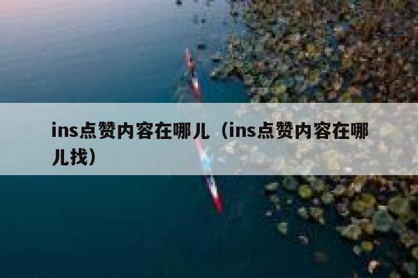 ins点赞内容在哪儿（ins点赞内容在哪儿找） 第1张
