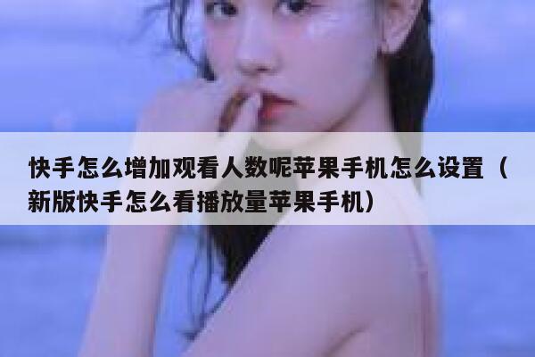 快手怎么增加观看人数呢苹果手机怎么设置（新版快手怎么看播放量苹果手机） 第1张
