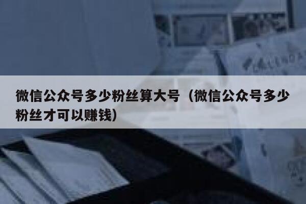 微信公众号多少粉丝算大号（微信公众号多少粉丝才可以赚钱） 第1张