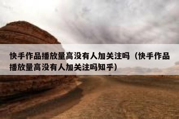 快手作品播放量高没有人加关注吗（快手作品播放量高没有人加关注吗知乎） 第1张