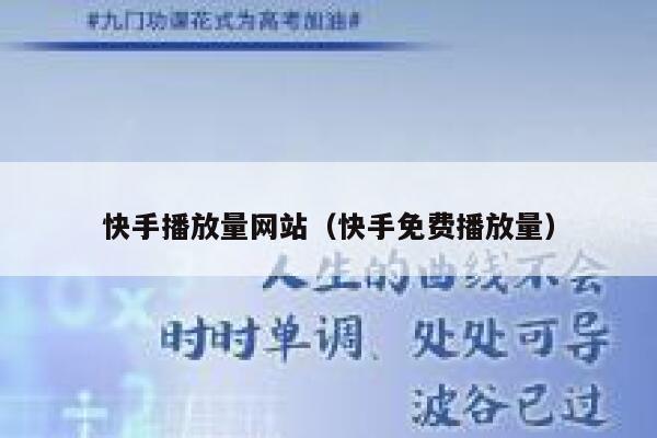 快手播放量网站（快手免费播放量） 第1张