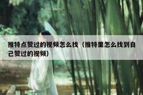推特点赞过的视频怎么找（推特里怎么找到自己赞过的视频） 第1张