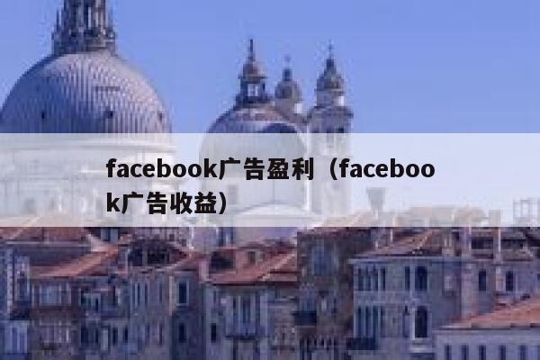 facebook广告盈利（facebook广告收益） 第1张