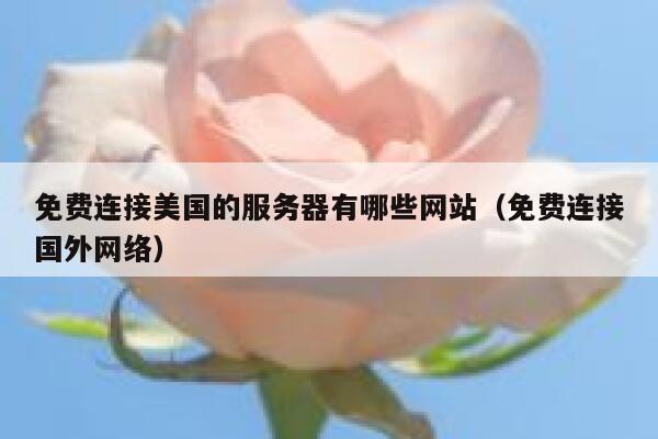 免费连接美国的服务器有哪些网站（免费连接国外网络） 第1张