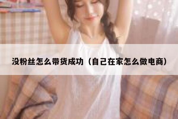 没粉丝怎么带货成功（自己在家怎么做电商） 第1张