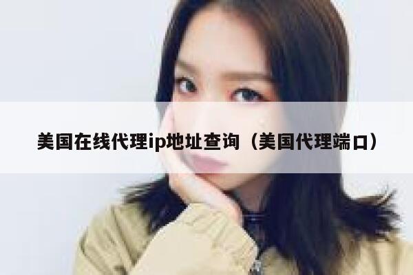 美国在线代理ip地址查询（美国代理端口） 第1张