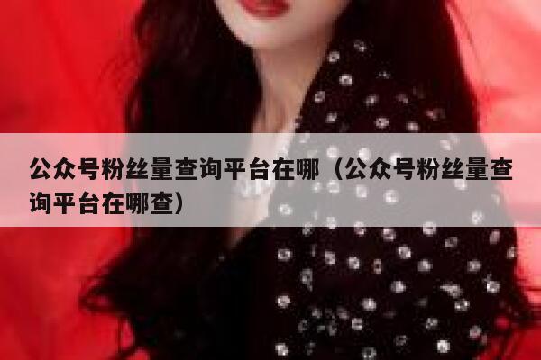 公众号粉丝量查询平台在哪（公众号粉丝量查询平台在哪查） 第1张