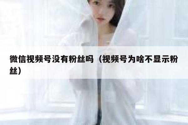微信视频号没有粉丝吗（视频号为啥不显示粉丝） 第1张