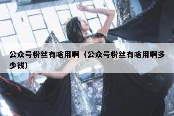 公众号粉丝有啥用啊（公众号粉丝有啥用啊多少钱） 第1张