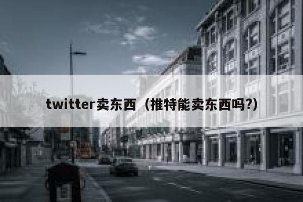 twitter卖东西（推特能卖东西吗?） 第1张