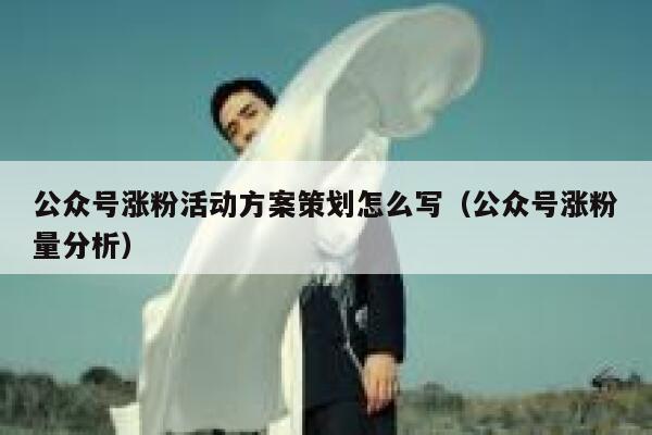 公众号涨粉活动方案策划怎么写（公众号涨粉量分析） 第1张