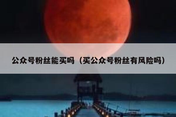 公众号粉丝能买吗（买公众号粉丝有风险吗） 第1张