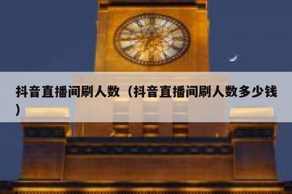 抖音直播间刷人数（抖音直播间刷人数多少钱） 第1张