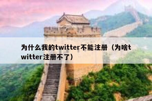 为什么我的twitter不能注册（为啥twitter注册不了） 第1张
