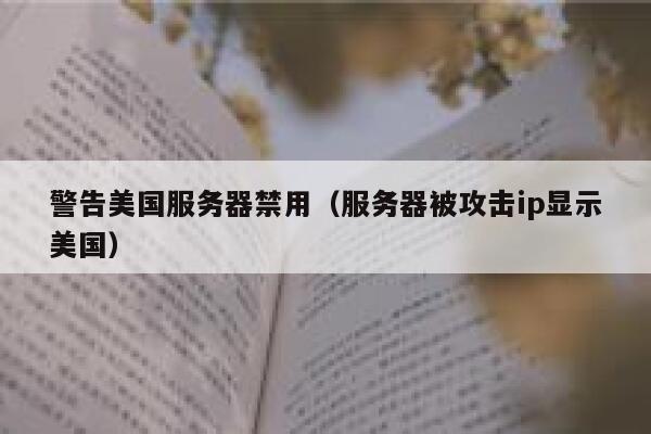警告美国服务器禁用（服务器被攻击ip显示美国） 第1张