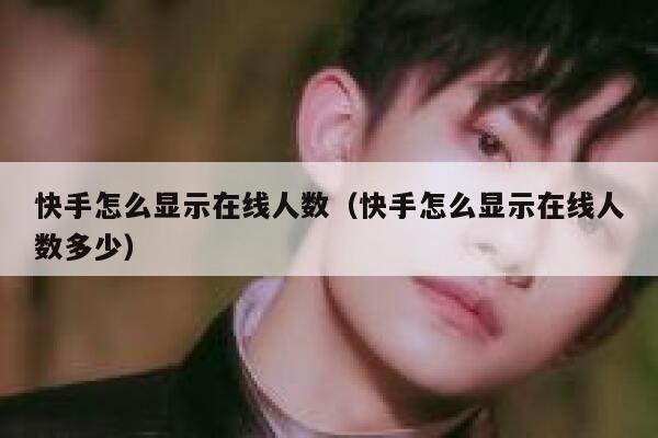 快手怎么显示在线人数（快手怎么显示在线人数多少） 第1张