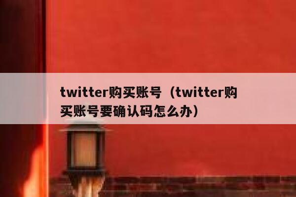 twitter购买账号（twitter购买账号要确认码怎么办） 第1张