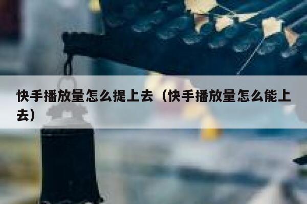 快手播放量怎么提上去（快手播放量怎么能上去） 第1张