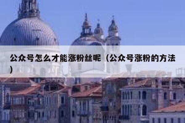 公众号怎么才能涨粉丝呢（公众号涨粉的方法） 第1张