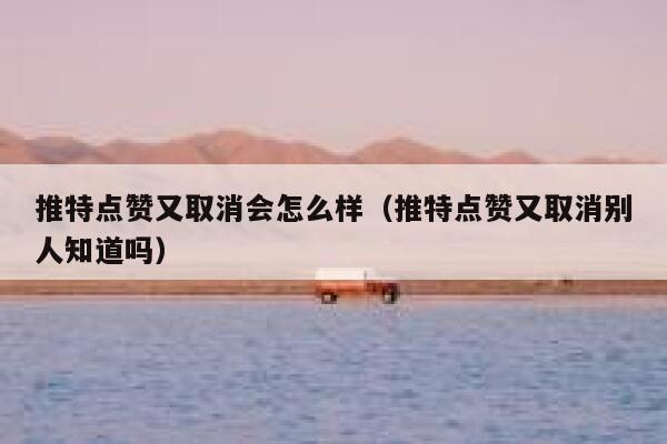推特点赞又取消会怎么样（推特点赞又取消别人知道吗） 第1张