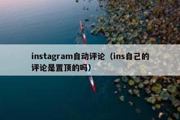 instagram自动评论（ins自己的评论是置顶的吗） 第1张