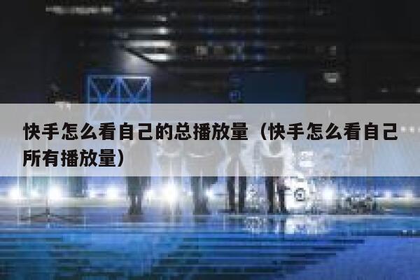 快手怎么看自己的总播放量（快手怎么看自己所有播放量） 第1张