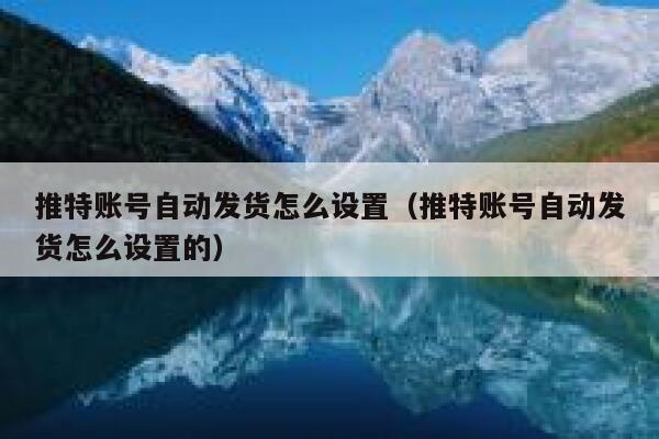 推特账号自动发货怎么设置（推特账号自动发货怎么设置的） 第1张