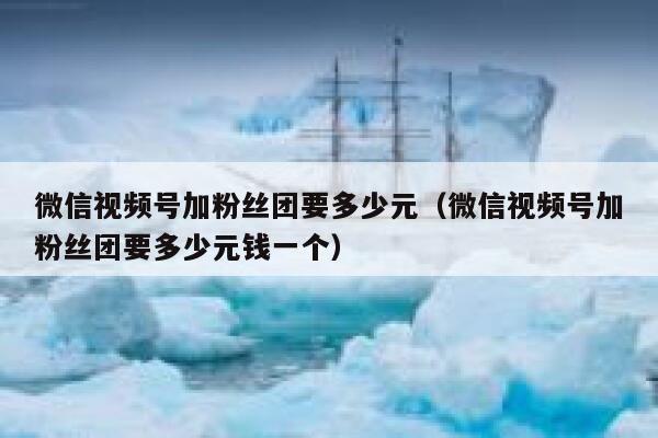 微信视频号加粉丝团要多少元（微信视频号加粉丝团要多少元钱一个） 第1张