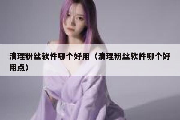 清理粉丝软件哪个好用（清理粉丝软件哪个好用点） 第1张