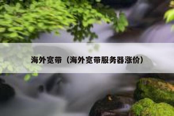 海外宽带（海外宽带服务器涨价） 第1张