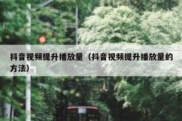 抖音视频提升播放量（抖音视频提升播放量的方法） 第1张
