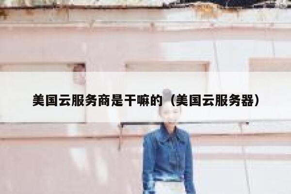 美国云服务商是干嘛的（美国云服务器） 第1张