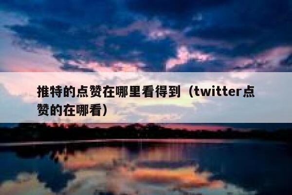 推特的点赞在哪里看得到（twitter点赞的在哪看） 第1张