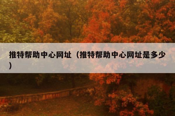 推特帮助中心网址（推特帮助中心网址是多少） 第1张