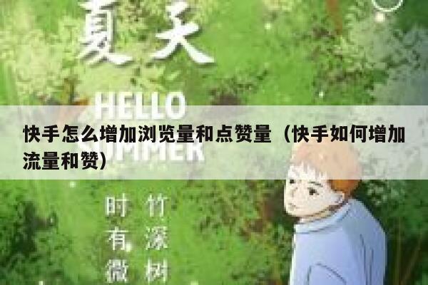 快手怎么增加浏览量和点赞量（快手如何增加流量和赞） 第1张