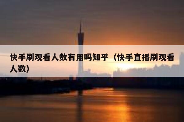 快手刷观看人数有用吗知乎（快手直播刷观看人数） 第1张