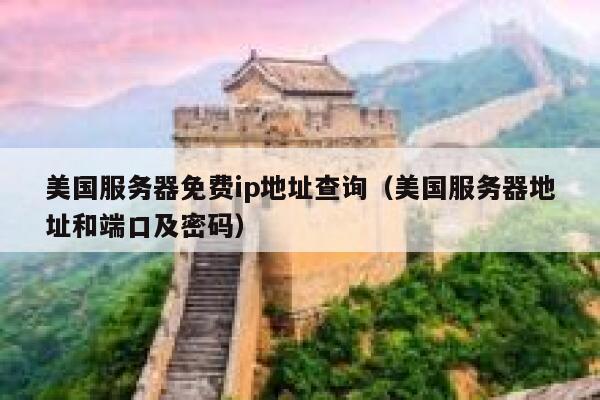 美国服务器免费ip地址查询（美国服务器地址和端口及密码） 第1张