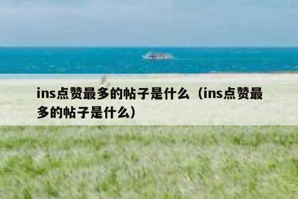 ins点赞最多的帖子是什么（ins点赞最多的帖子是什么） 第1张
